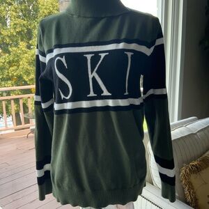 Green Turtleneck Sweater Sz L
